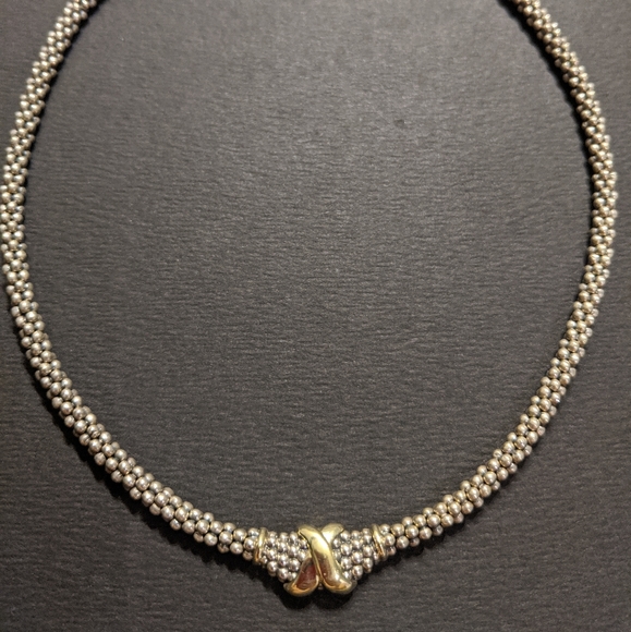 LAGOS necklace. Caviar collection. 18 k & SS - Picture 2 of 4